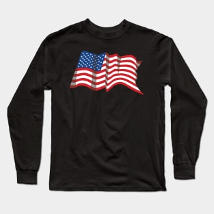 Waving USA flag Long Sleeve T-Shirt